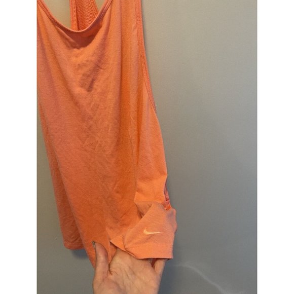 Womens Nike Orange racer back workout mesh Dri-Fit tank top size M/L - Picture 2 of 5